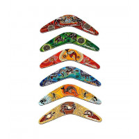 Aborigine-Art-Boomerang-Magnet-Set